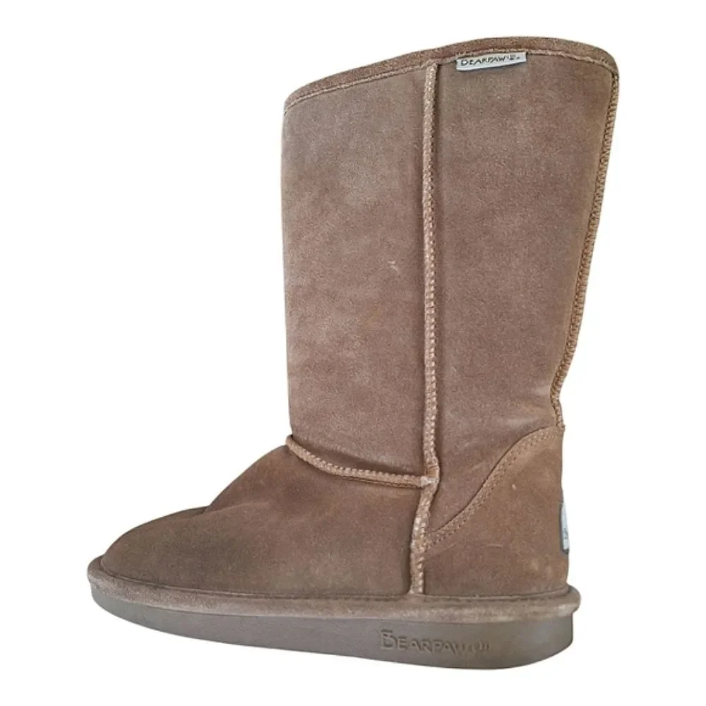 BEARPAW Eva Classic Suede Boot Wool Sherpa Lined Hickory 10